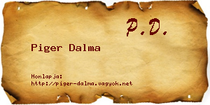 Piger Dalma névjegykártya